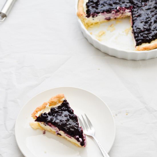 Blueberry mascarpone pie - Recipe photo by sugarsalted