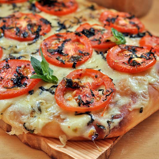 Focaccia Caprese - Recipe photo by pari