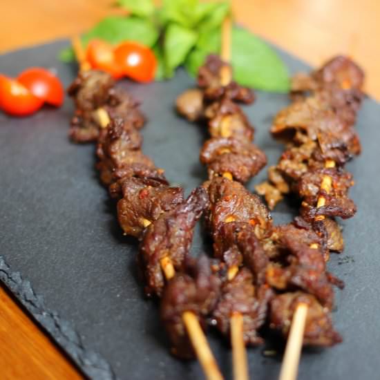 Satay Beef Skewers - Recipe photo by Le Yin