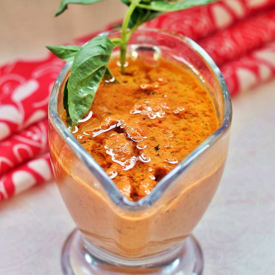 Tomato-Basil-Red Bell Pepper Sauce - Recipe photo by pari