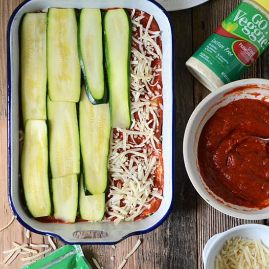 No-Noodle Zucchini Lasagna - Recipe photo by AnEdibleMosaic