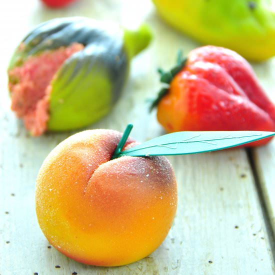 Fruits made ​​with almond paste - Recipe photo by PANE PER I TUOI DENTI