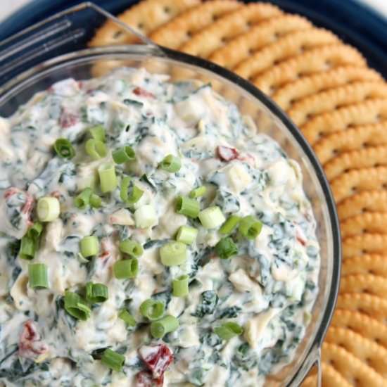Creamy Spinach & Artichoke Dip - Recipe photo by dessertnowdinnerlater