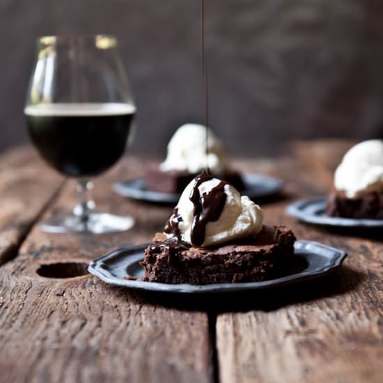 Pumpkin Porter Beer Brownies Sundae - Recipe photo by TheBeeroness