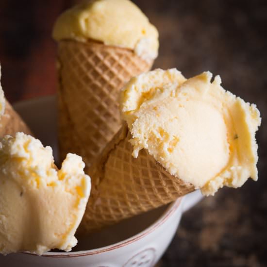 Orange and Thyme Ice Cream - Recipe photo by Simones Kitchen