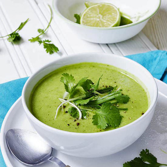 Chilled-out Cucumber & Avocado Soup - Recipe photo by theskinnypot