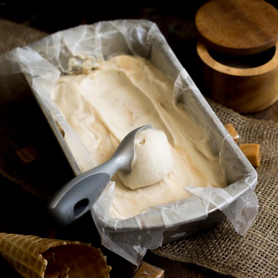Salted Caramel Ice Cream (vegan) - Recipe photo by 40aprons