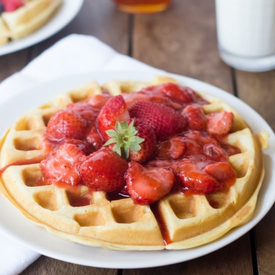 Buttermilk Waffles - Recipe photo by cookiesorbiscuits