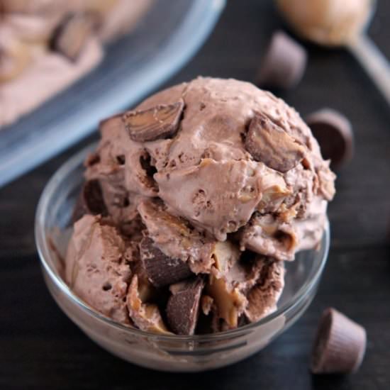NO CHURN Peanut Butter Cup IceCream - Recipe photo by dessertnowdinnerlater