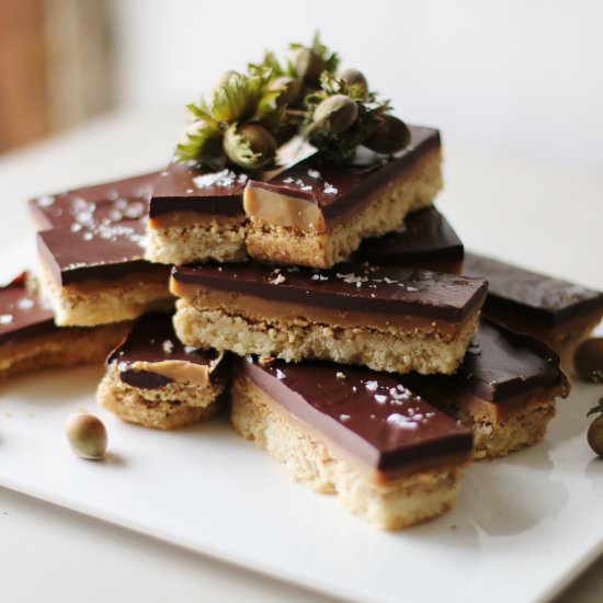 Salted Caramel Hazelnut Shortbread - Recipe photo by Cygnet Kitchen