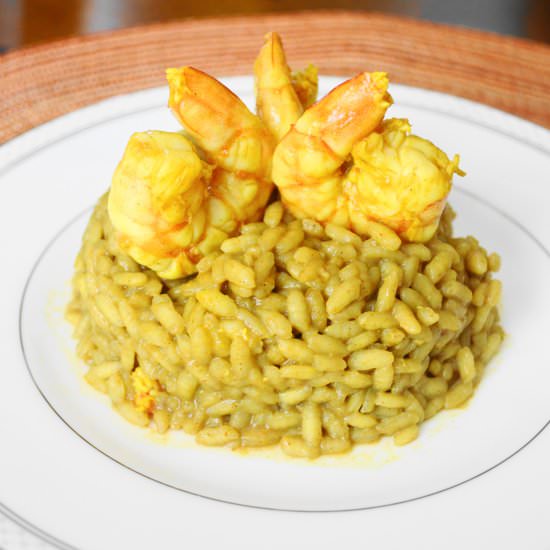 Curried Shrimp Risotto - Recipe photo by jeanieandluluskitchen