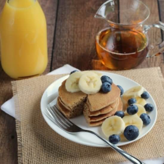 Perfect Whole Wheat Pancakes - Recipe photo by Two Healthy Kitchens