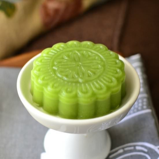 Pandan Jelly Mooncake - Recipe photo by throughthekitchendoor