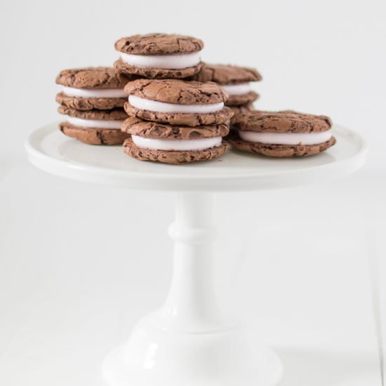 Strawberry Mallow Brownie Cookies - Recipe photo by simmerandboyle