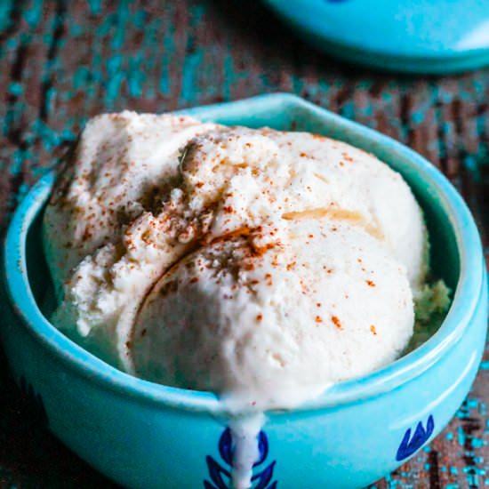 Coquito Ice Cream - Recipe photo by feelgoodfoodblog