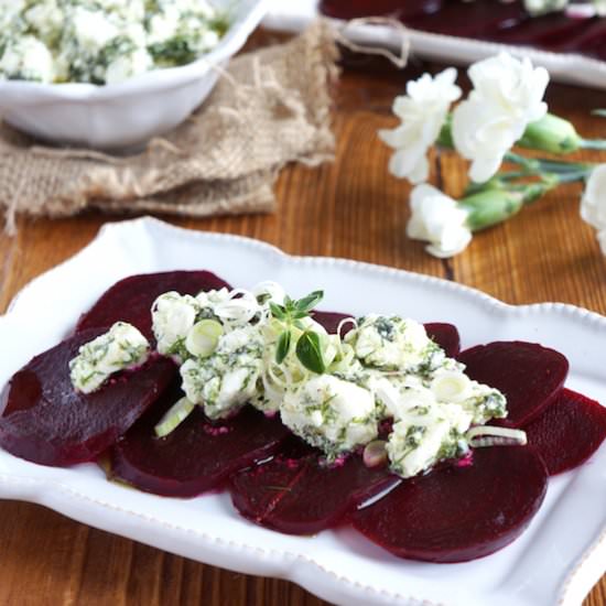 Beetroot & Marinated Feta Salad - Recipe photo by Francoise La Prune