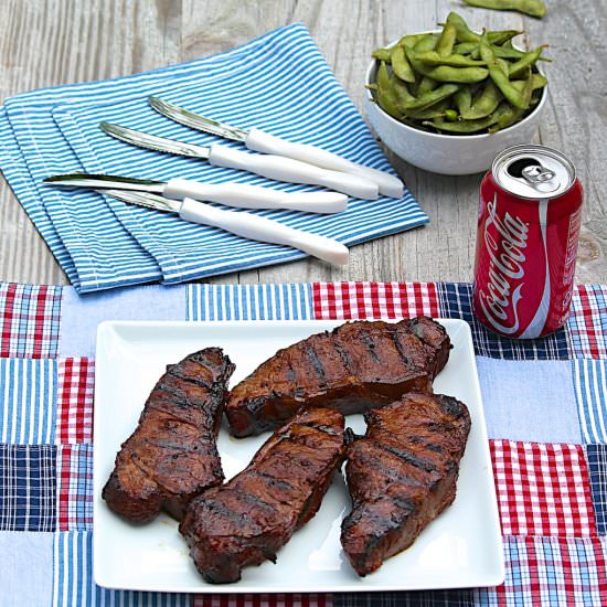Bourbon & Coca Cola Steaks - Recipe photo by FountainAvenueKitchen
