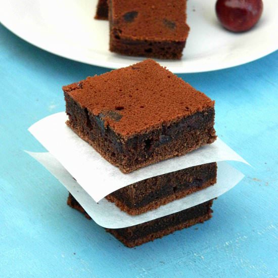 Chocolate Cherry Brownies - Recipe photo by Nitha Kitchen