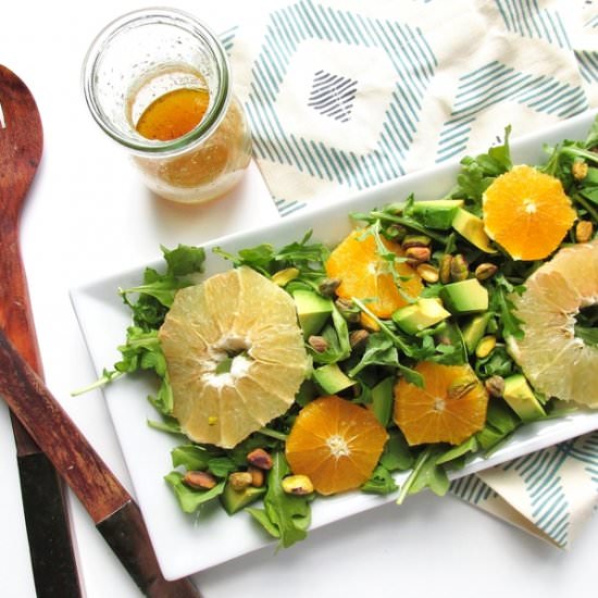 Maple Citrus Arugula Salad - Recipe photo by WholeLivingLauren