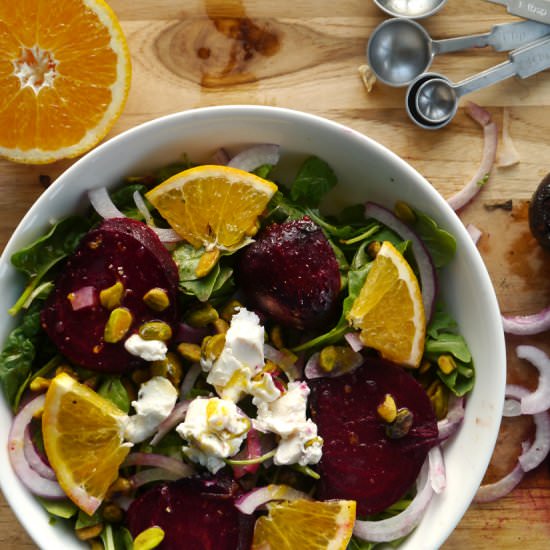 Beet Salad with Orange Dressing - Recipe photo by NY Foodgasm