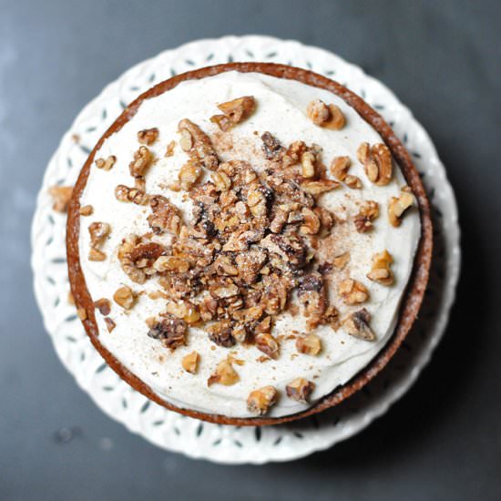 Walnut Spice Cake + Frosting - Recipe photo by erinschubert