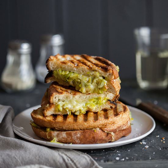 Leek and Cheddar toasted sandwich - Recipe photo by drizzleanddip