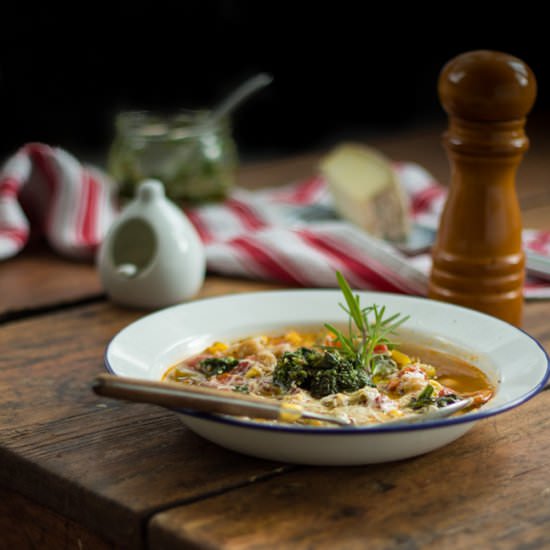 Late summer minestrone - Recipe photo by flowersonmyplate