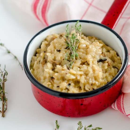 Creamy Wild Mushroom Risotto - Recipe photo by Miss Vinagre