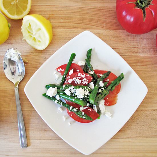 Heirloom + Asparagus Simple Salad - Recipe photo by MontalvoCountryKitchen