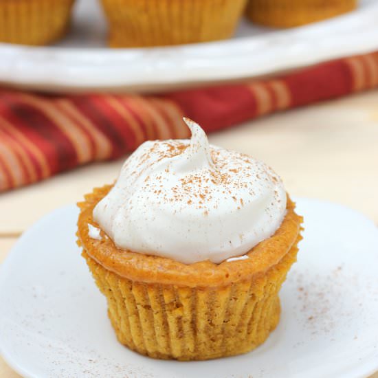 Pumpkin Pie Cupcakes - Recipe photo by thesemisweetsisters
