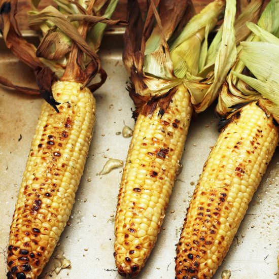 Grilled Corn + Miso Butter - Recipe photo by adoring-kitchen