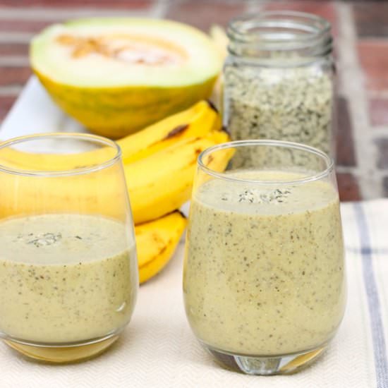 Sweet Melon Banana Hemp Smoothie - Recipe photo by Healthyummies