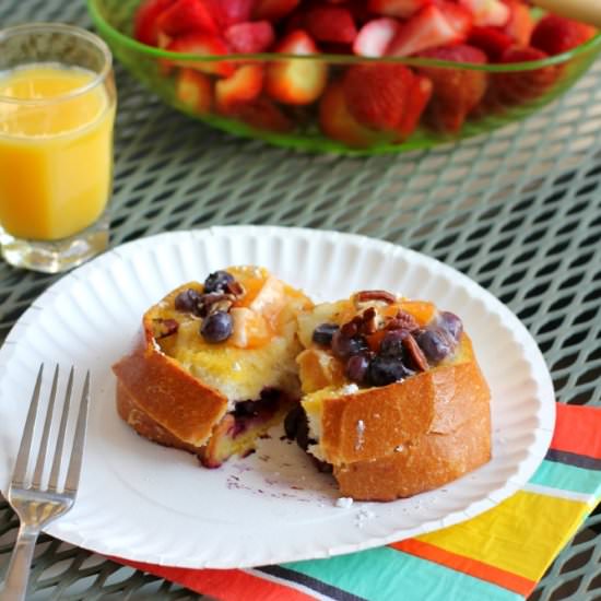 Blueberry Stuffed French Toast - Recipe photo by joyful scribblings