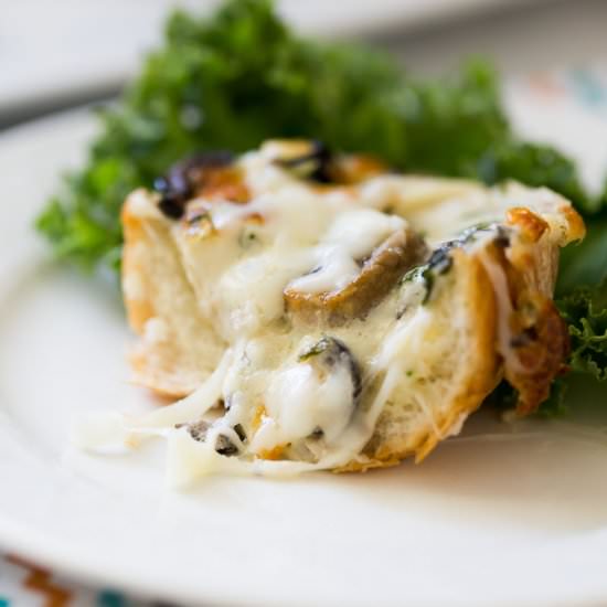 Mushroom-Olive Cheese Bread - Recipe photo by MunchkinTime