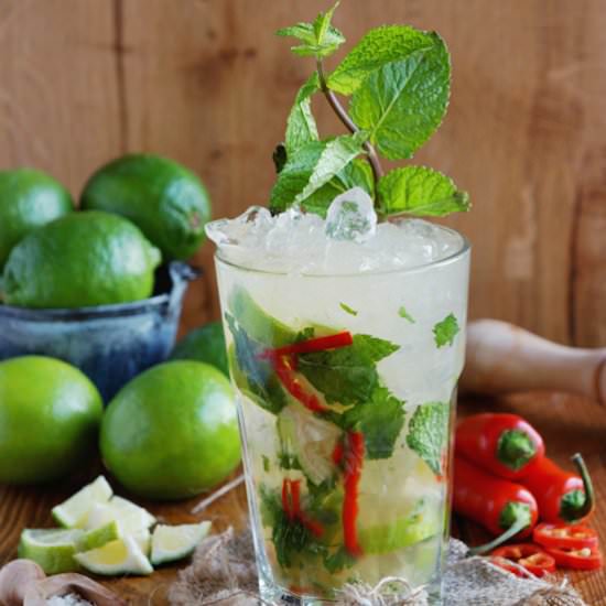 Coconut & Chilli Mojito - Recipe photo by Francoise La Prune