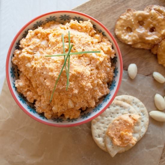 Chunky feta dip with almonds - Recipe photo by InMyRedKitchen