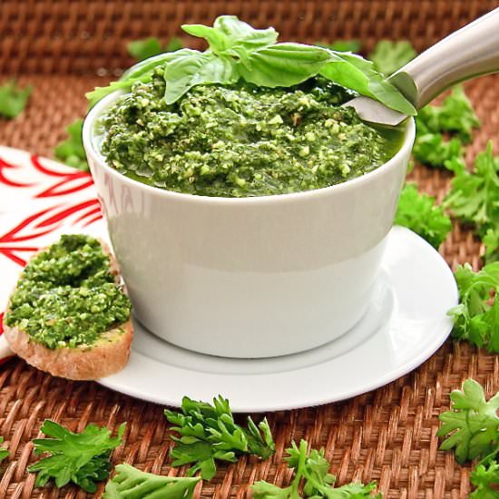 Basil Pesto - Recipe photo by preppingparties