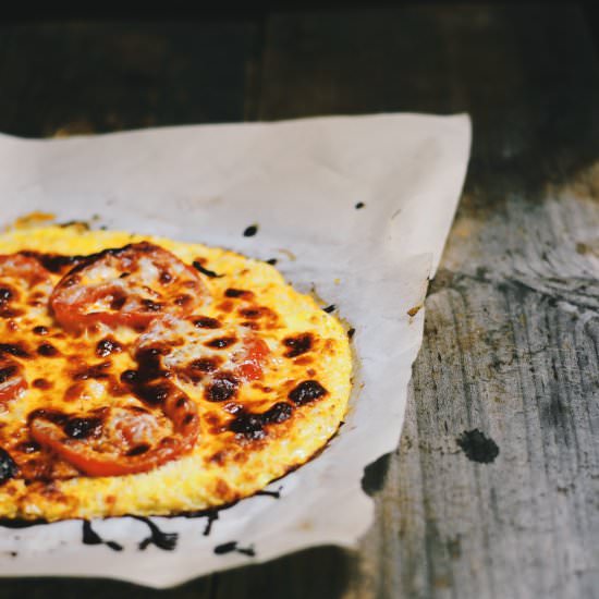 Cauliflower Crust Pizza - Recipe photo by abrowntable