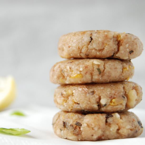 Basil Lemon Walnut Cookies - Recipe photo by Almost Bananas