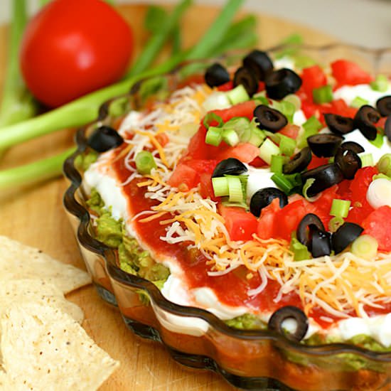 7-Layer Bean Dip - Recipe photo by freshlyphotographed