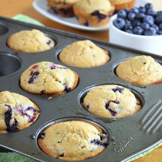 Blueberry Corn Muffins - Recipe photo by degreesofprep