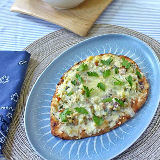 Clam Chowder Pizza - Recipe photo by cfaust
