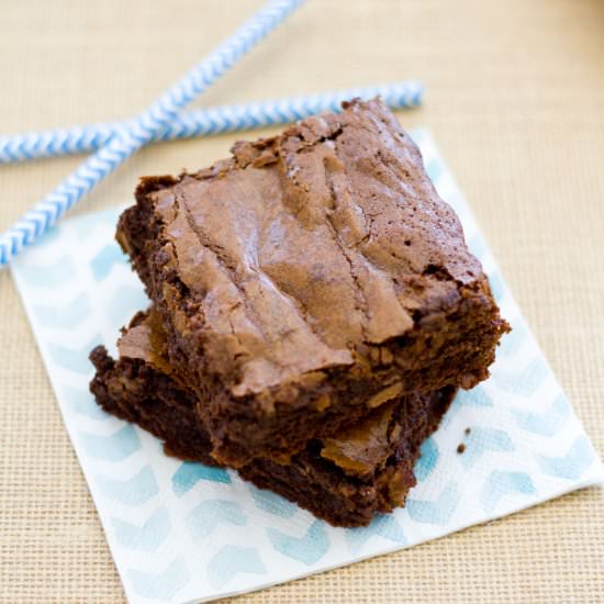 Double Chocolate Fudge Brownies - Recipe photo by a latte food