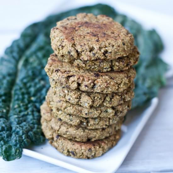 kale burger - Recipe photo by purelytwins
