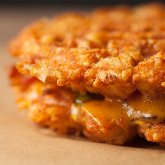 Tater Tots Waffle Grilled Cheese - Recipe photo by perrysant