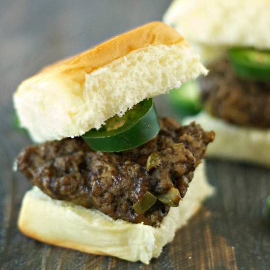 Crockpot Jalapeno Cheddar Sliders - Recipe photo by slowcookergourmet