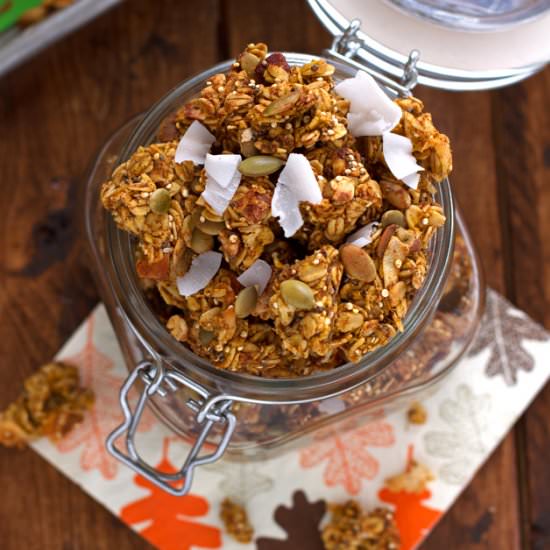 Crunchy Pumpkin Spice Granola - Recipe photo by littlespicejar