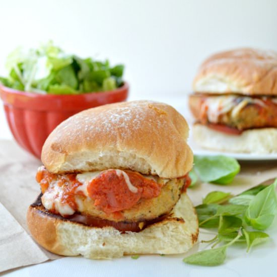 Chicken Parm Burgers - Recipe photo by Sugar Dish Me