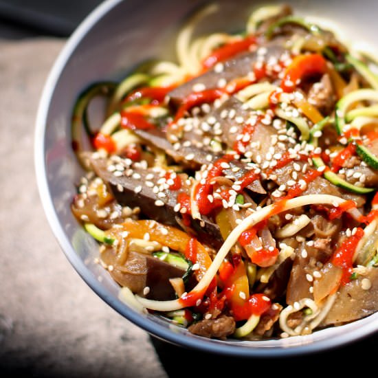 Spicy Basil Eggplant + Seitan - Recipe photo by mollyeatsseitan