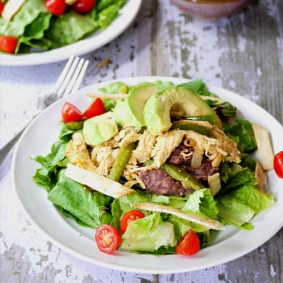 Rotisserie Chicken Fajita Salad - Recipe photo by healthyrecipeecstasy